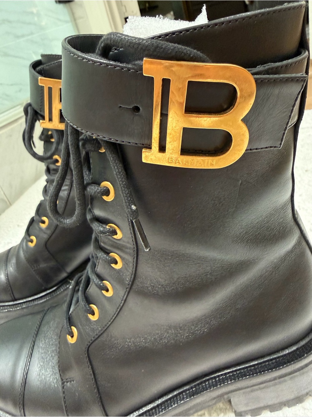 Balmain Ranger Combat Boots - Picture 8 of 15
